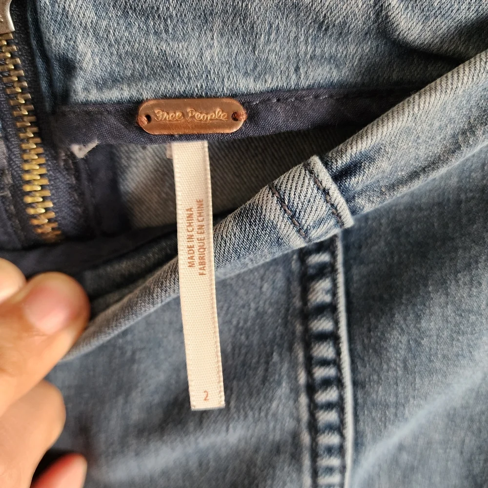 Free People Indigo Mini Skirt